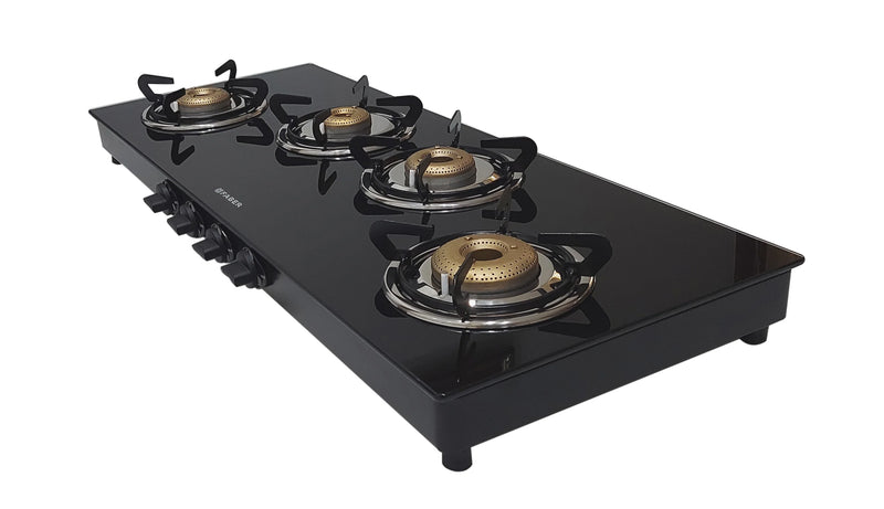 Faber HOB Cooktop Jumbo XL AI 4BB – 4 Burner Built-in Gas Hob with Auto Ignition, Brass Burners & Jumbo Burner | MS Powder Coated Finish-3