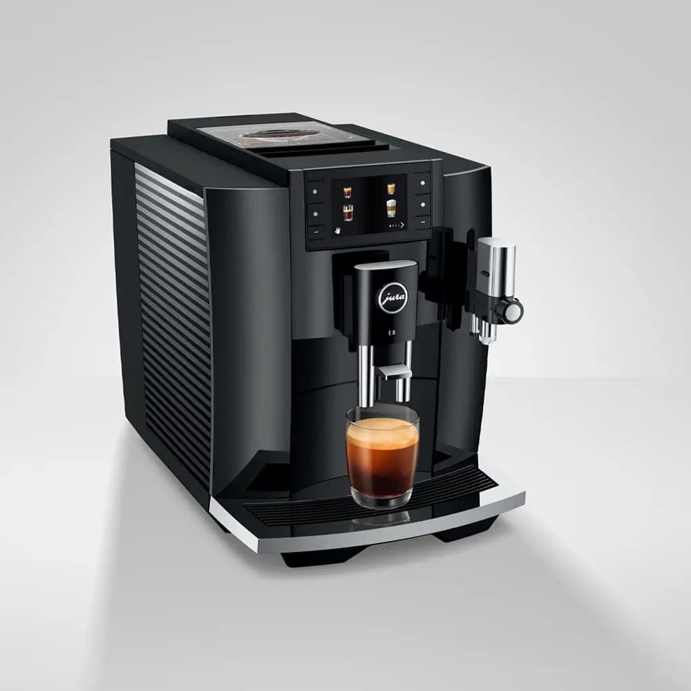 Jura E8 (Latest 2025 Model) Automatic Coffee Machine – 17 Specialty Drinks, P.A.G.2 Grinder, 3.5” Display, One-Touch Milk Cleaning (Piano Black)-5