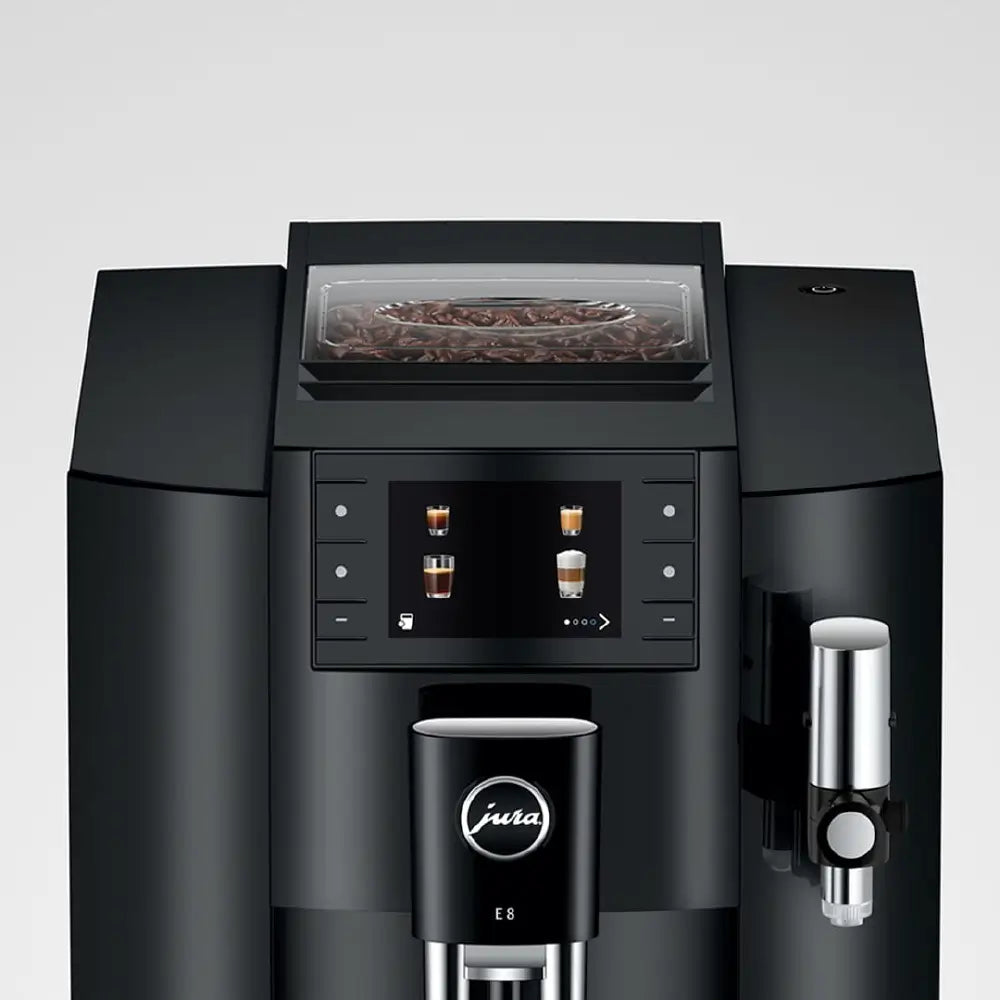 Jura E8 (Latest 2025 Model) Automatic Coffee Machine – 17 Specialty Drinks, P.A.G.2 Grinder, 3.5” Display, One-Touch Milk Cleaning (Piano Black)-6