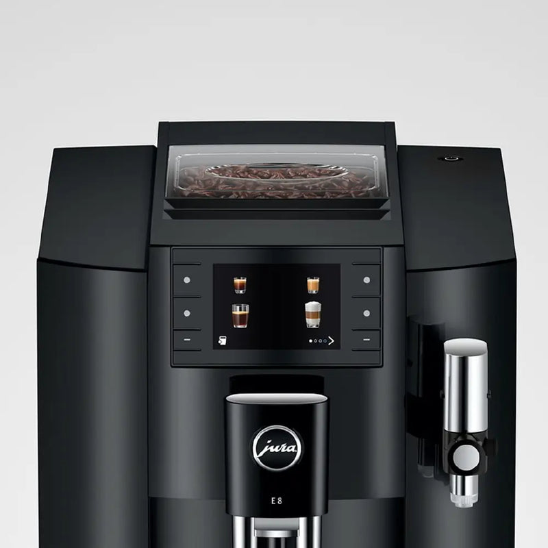 Jura E8 (Latest 2025 Model) Automatic Coffee Machine – 17 Specialty Drinks, P.A.G.2 Grinder, 3.5” Display, One-Touch Milk Cleaning (Piano Black)-6