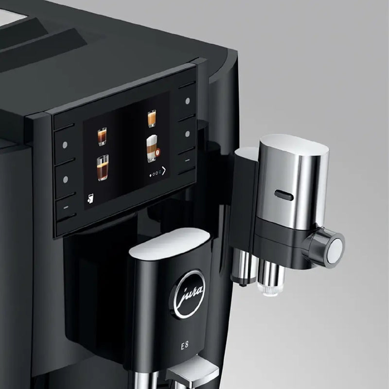 Jura E8 (Latest 2025 Model) Automatic Coffee Machine – 17 Specialty Drinks, P.A.G.2 Grinder, 3.5” Display, One-Touch Milk Cleaning (Piano Black)-7