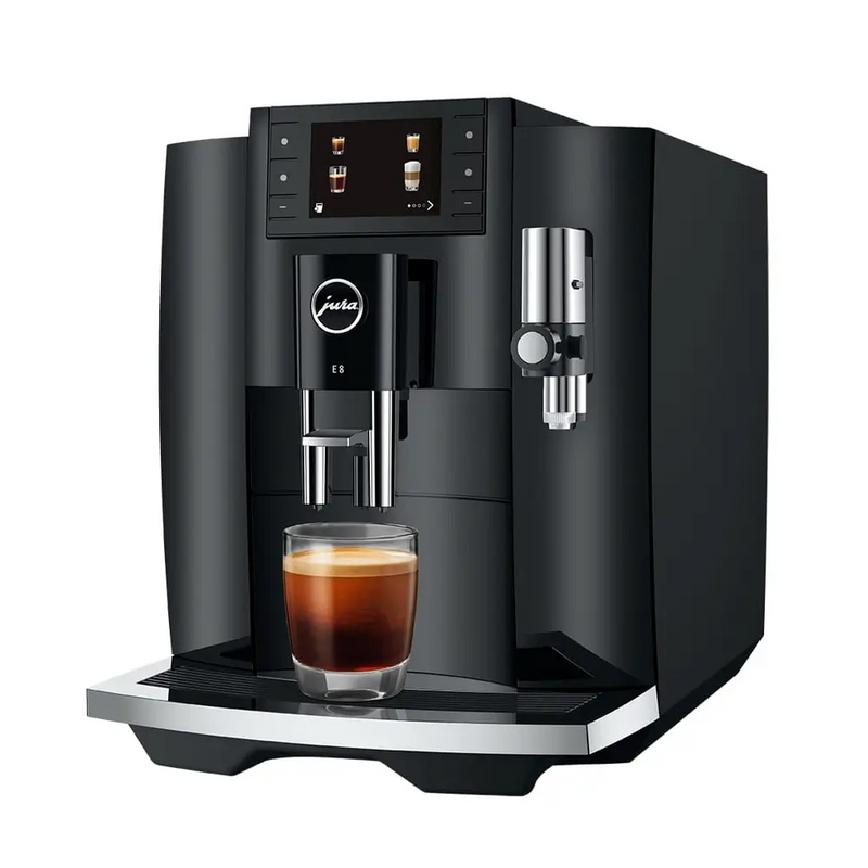 Jura E8 (Latest 2025 Model) Automatic Coffee Machine – 17 Specialty Drinks, P.A.G.2 Grinder, 3.5” Display, One-Touch Milk Cleaning (Piano Black)-3