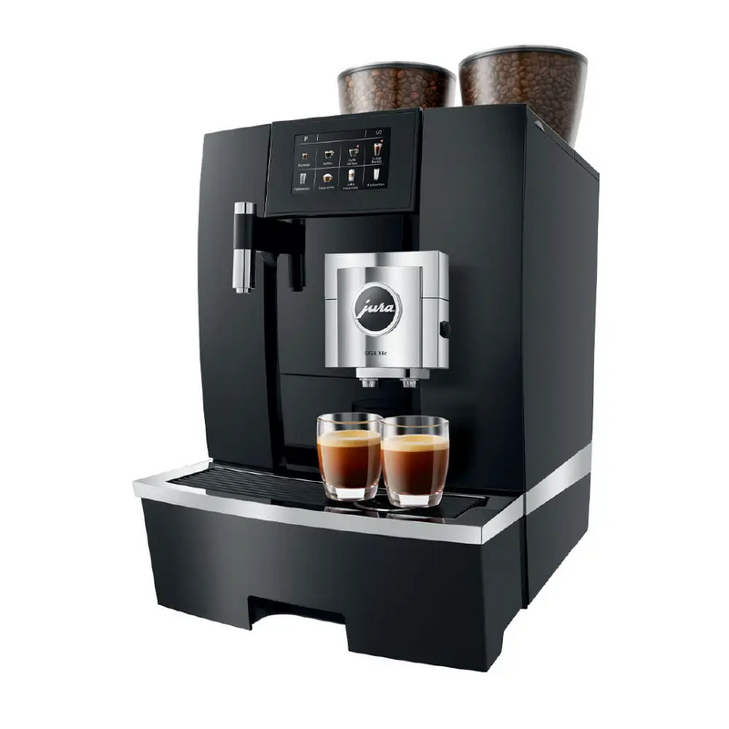 Jura GIGA X8C Automatic Coffee Machine – Commercial Coffee Maker with Dual Ceramic Grinders, 4.3” Touch Display & Smart Connectivity (Aluminium Black)-1