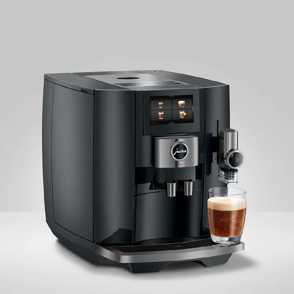 Jura J10 (Latest 2025 Model) Automatic Coffee Machine – 42 Specialty Drinks, Cold Brew & Sweet Foam Technology, P.A.G.2+ Grinder, 4.3” Touch Display (Piano Black)