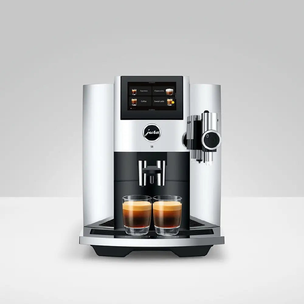 Jura S8 Chrome Automatic Coffee Machine | 27 Specialty Drinks | Touchscreen Display | Premium Bean-to-Cup Coffee Maker-3