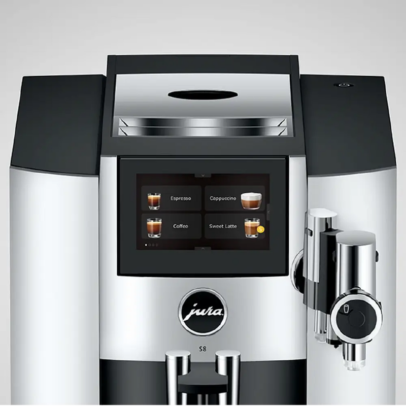 Jura S8 Chrome Automatic Coffee Machine | 27 Specialty Drinks | Touchscreen Display | Premium Bean-to-Cup Coffee Maker-7