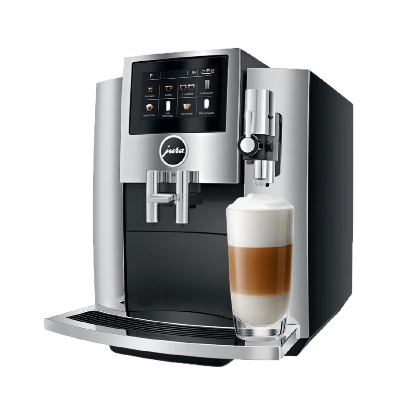 Jura S8 Chrome Automatic Coffee Machine | 27 Specialty Drinks | Touchscreen Display | Premium Bean-to-Cup Coffee Maker-1