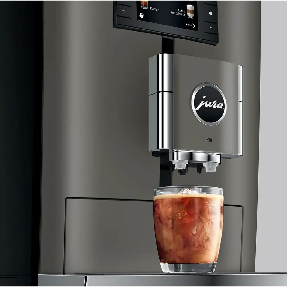 Jura X10 Automatic Coffee Machine – Commercial Coffee Maker with Cold Brew Technology, 35 Specialty Drinks, P.A.G.2+ Grinder & 2.4L Water Tank (Dark Inox)-2
