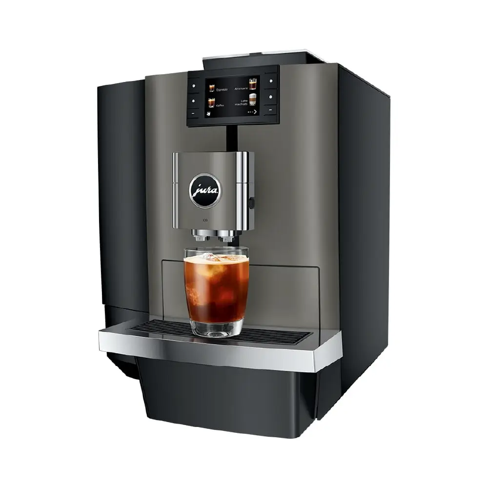Jura X10 Automatic Coffee Machine – Commercial Coffee Maker with Cold Brew Technology, 35 Specialty Drinks, P.A.G.2+ Grinder & 2.4L Water Tank (Dark Inox)