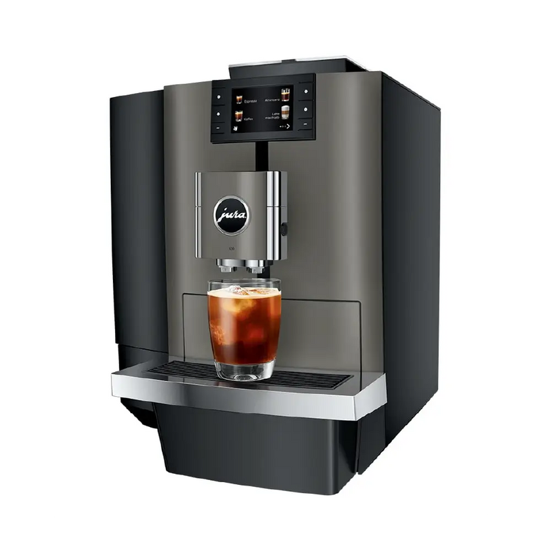 Jura X10 Automatic Coffee Machine – Commercial Coffee Maker with Cold Brew Technology, 35 Specialty Drinks, P.A.G.2+ Grinder & 2.4L Water Tank (Dark Inox)-1