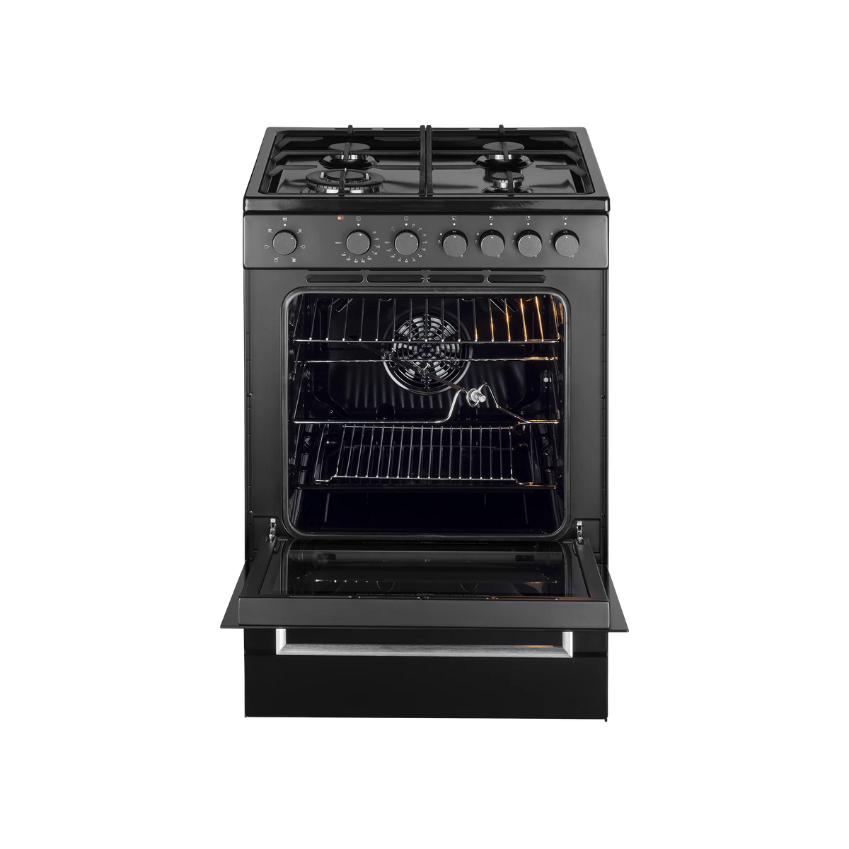 KAFF KAB 60 Cooking Range with Electric Oven – Matt Black Finish & Auto Electric Ignition