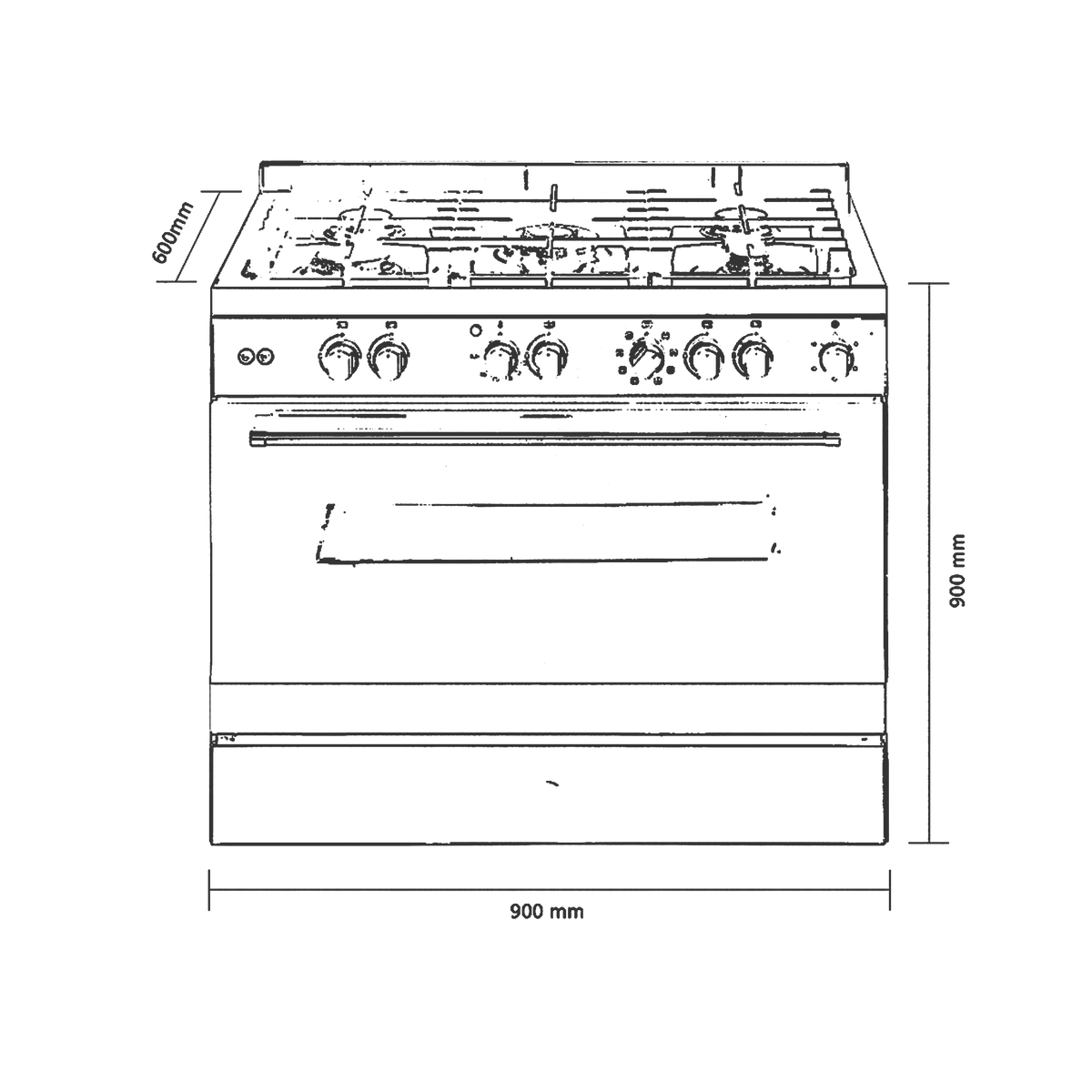 KAFF KGM 90 Cooking Range with Electric Oven – Stainless Steel Finish & Auto Electric Ignition-5