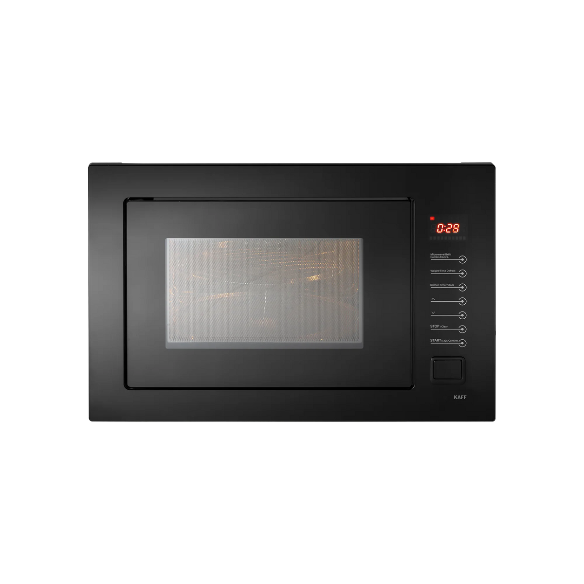 KAFF KMW8A BLK – Built-in Microwave Oven with Convection, Grill & Full Black Glass Finish