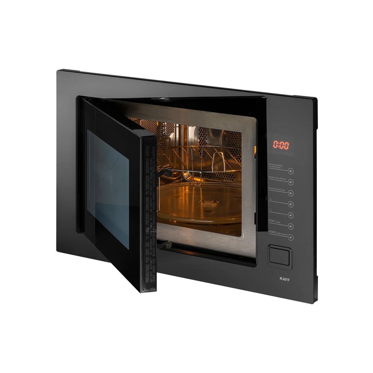 KAFF KMW8A BLK – Built-in Microwave Oven with Convection, Grill & Full Black Glass Finish-3