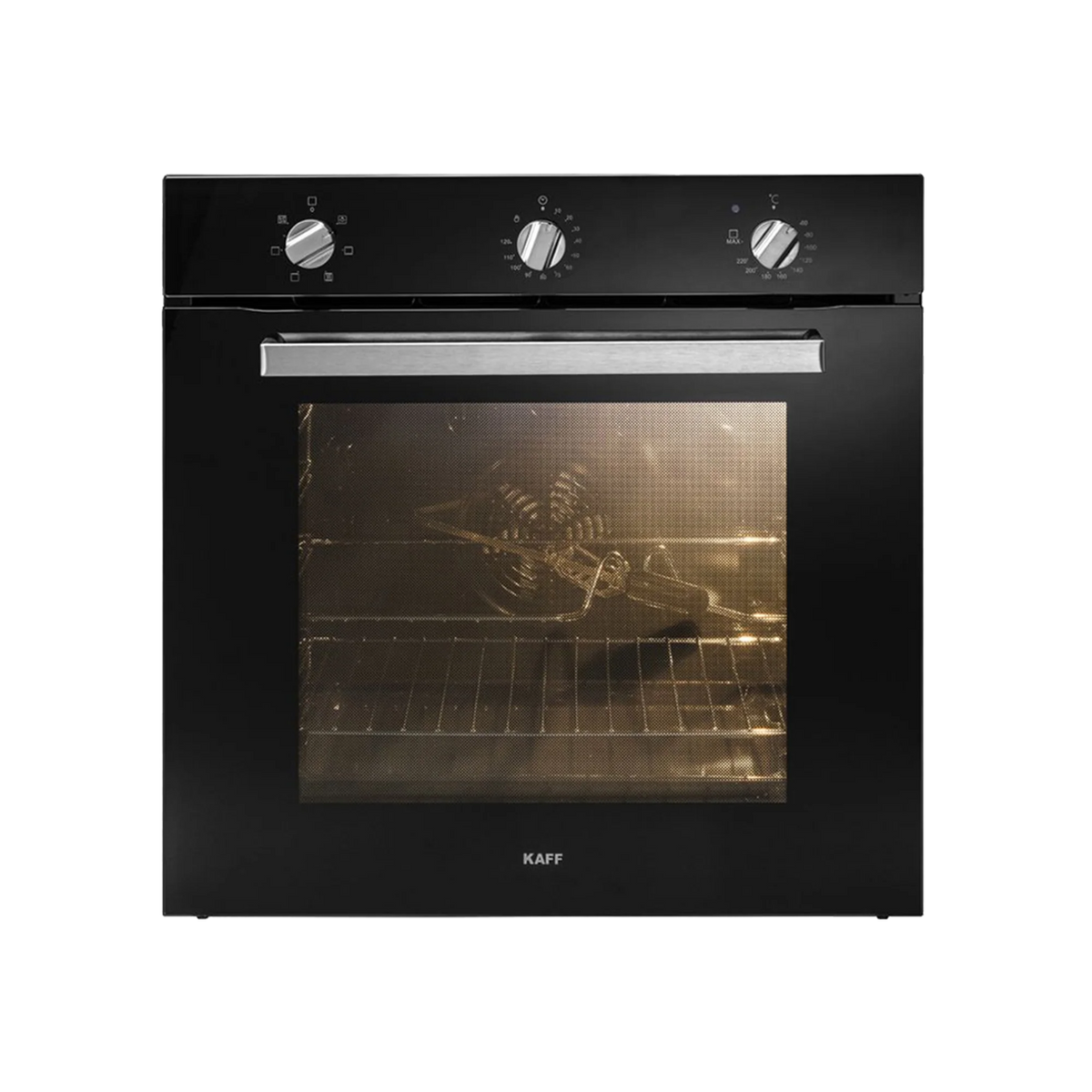 KAFF KOV 73 MRFT – 73 L Built-in Oven with Full Black Tempered Glass Finish-1
