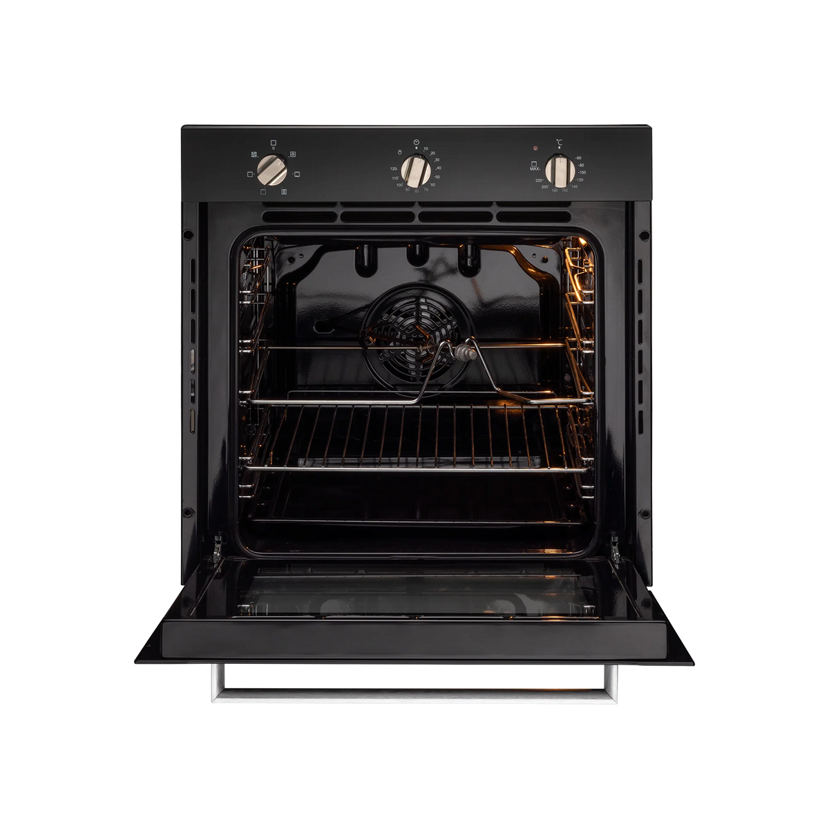 KAFF KOV 73 MRFT – 73 L Built-in Oven with Full Black Tempered Glass Finish-3