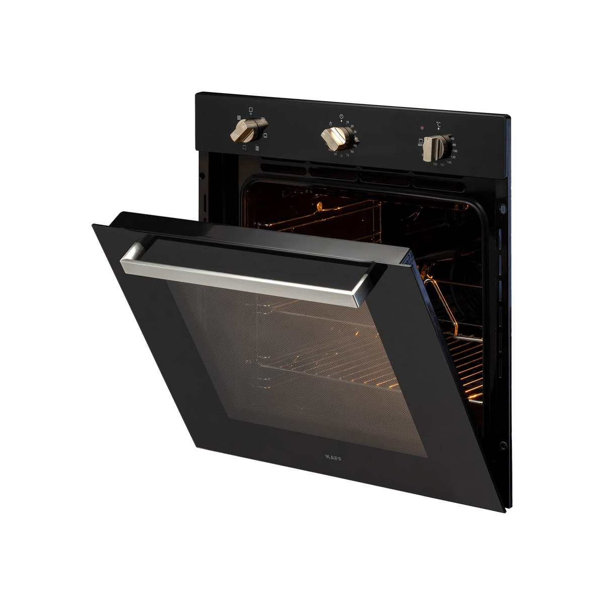 KAFF KOV 73 MRFT – 73 L Built-in Oven with Full Black Tempered Glass Finish-4