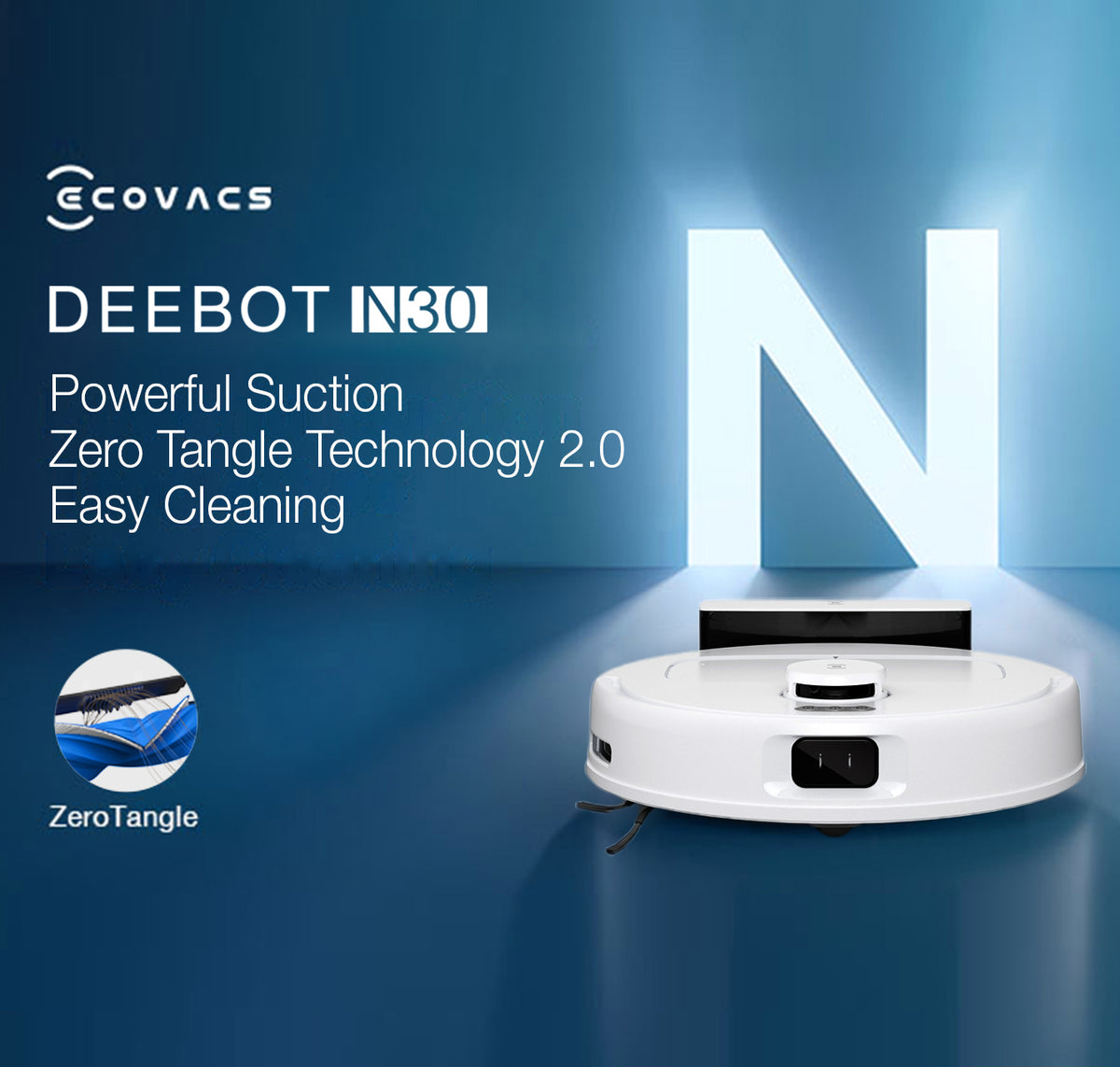 ECOVACS DEEBOT N30 Robot Vacuum Cleaner & Mop (White) – 10000Pa Suction, 300 Min Runtime, TrueMapping Navigation, ZeroTangle 2.0, App Control-13
