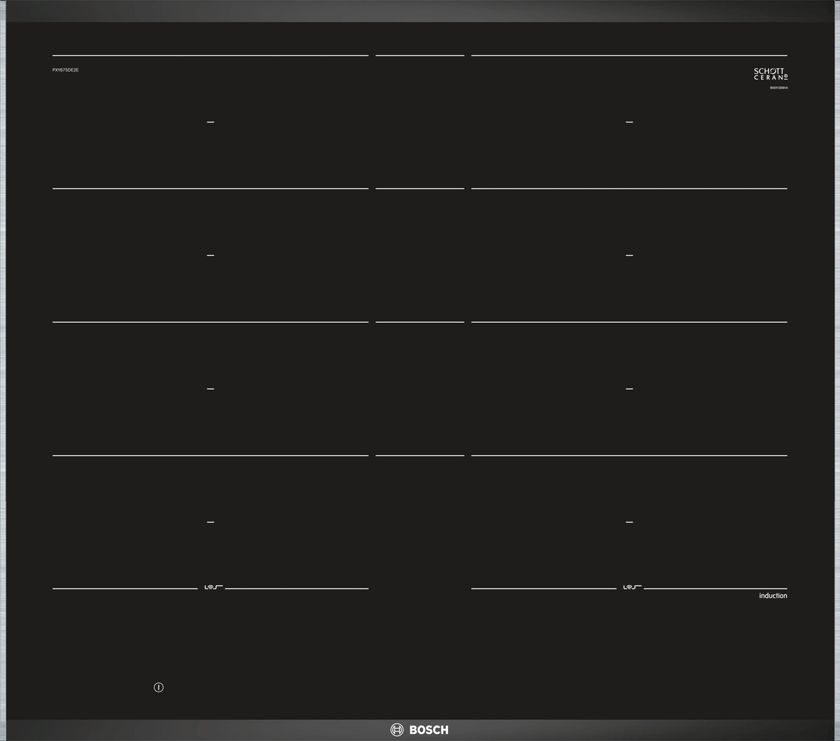 Bosch PXY675DW4E 60 cm Built-in Induction Hob with FlexInduction & Touch Control