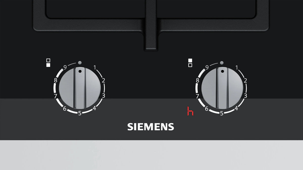 Siemens iQ700 Domino Gas Hob 30 cm (ER3A6BD70I) – 2 Burners, stepFlame Technology, Ceramic Glass, Black