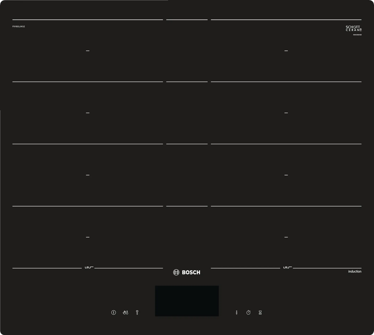 Bosch PXY601JW1E 60 cm Built-in Induction Hob with Touch Control