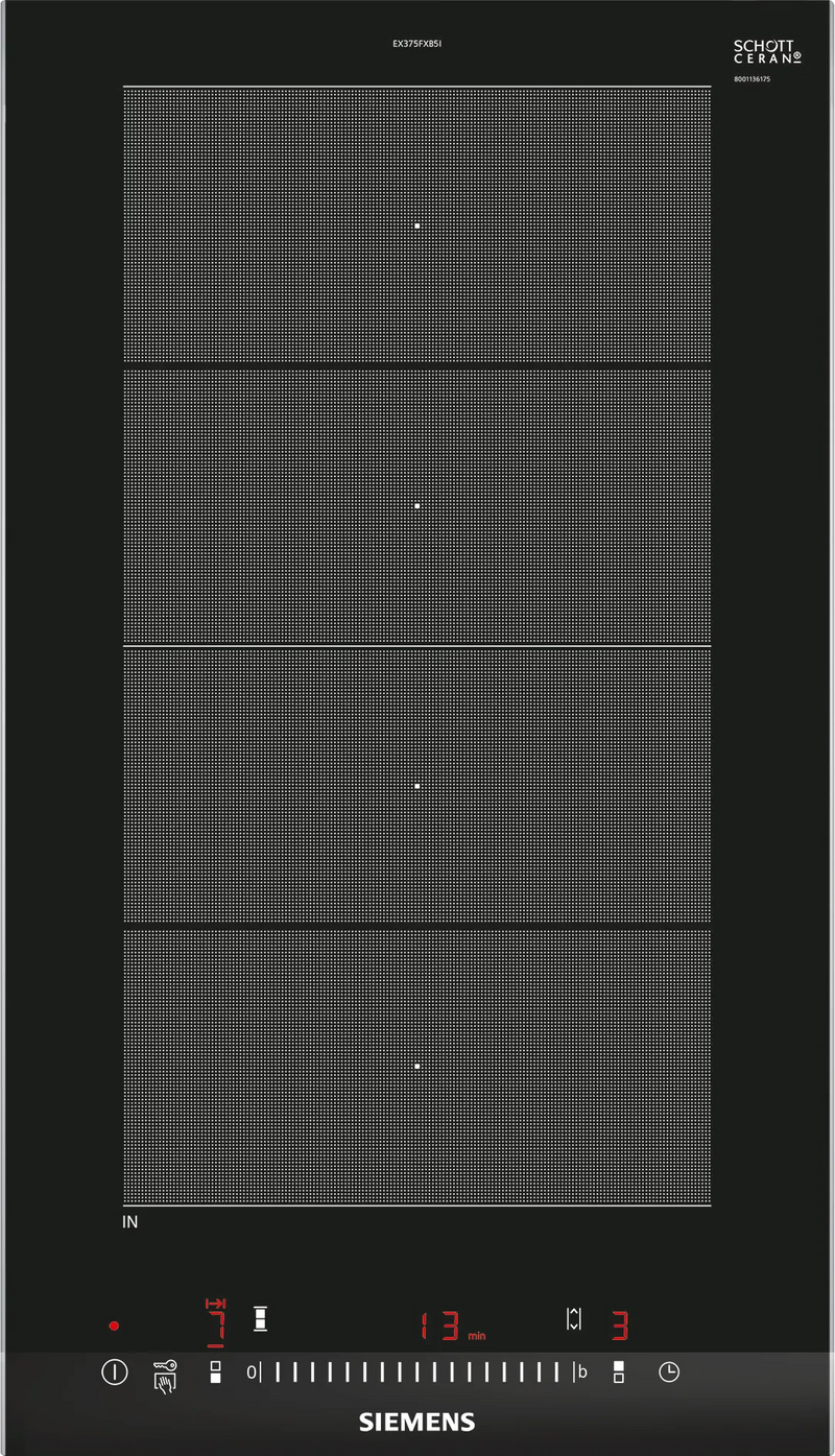 Siemens iQ700 Flex Induction Cooktop 30 cm (EX375FXB5I) – FlexInduction, powerBoost, touchSlider Control-1