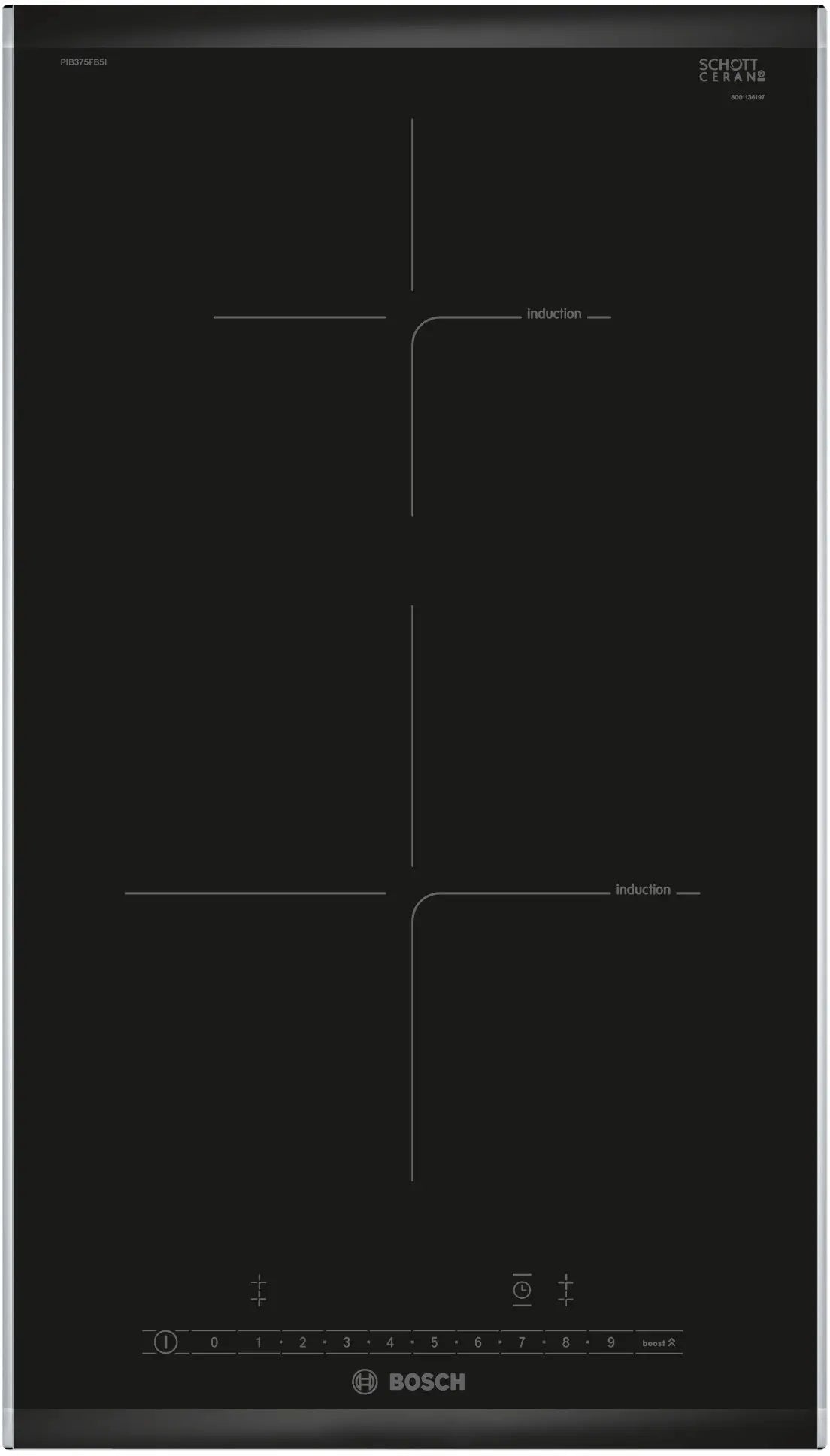 Bosch PIB375FB5I 30 cm Built-in Induction Hob (Domino) with Touch Control-1