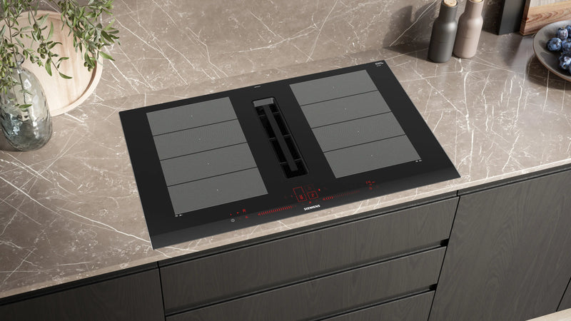 Siemens iQ700 Induction Hob with Integrated Ventilation System 80 cm (EX875LX67E) – FlexInduction, Dual lightSlider, Home Connect-4