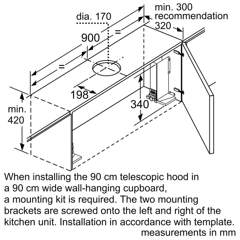 Siemens iQ300 Telescopic Cooker Hood 90 cm (LI97SA531I) – iQdrive Motor, Silver Metallic-12