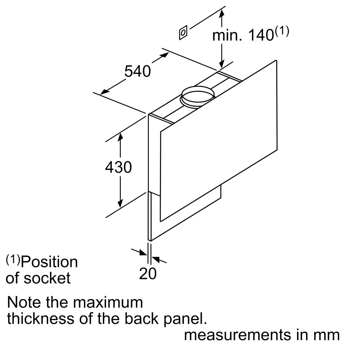 Bosch DWF97RV60I 90 cm Wall Mounted Chimney with Touch Control & High Suction-8