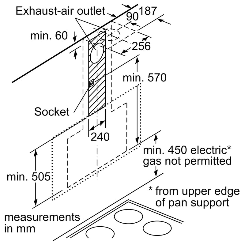 Bosch DWF97RV60I 90 cm Wall Mounted Chimney with Touch Control & High Suction-13