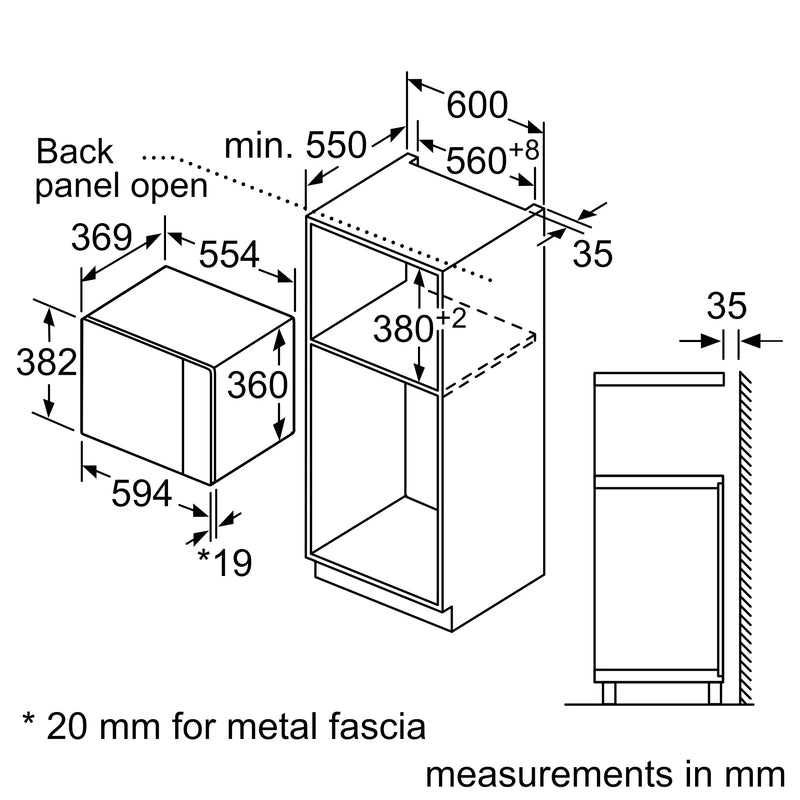 Bosch BEL554MB0I 25 L Built-in Microwave Oven with Grill Function-7