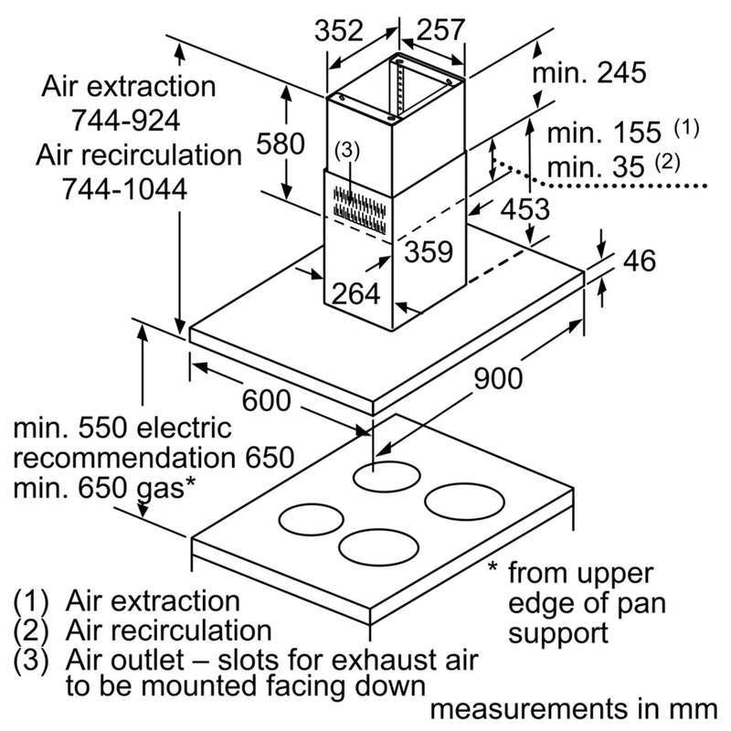 Bosch DIB98JQ50I 90 cm Island Chimney with Touch Control & High Suction Power-6