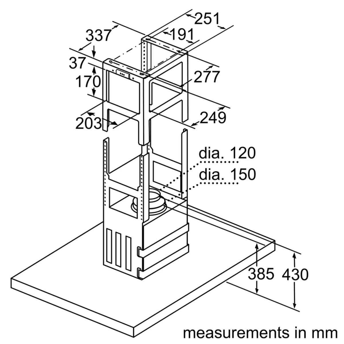Bosch DIB98JQ50I 90 cm Island Chimney with Touch Control & High Suction Power-7