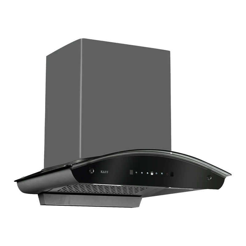 KAFF MILL DHC 60 cm Kitchen Chimney – Grey Finish with Curved Glass-3