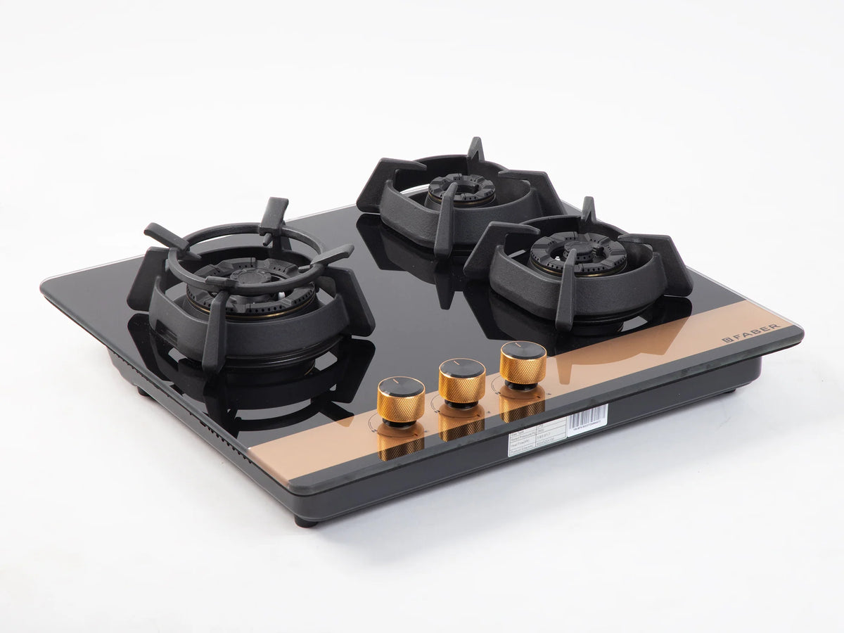 Faber Utopia HT-603 BR CI 60 cm Built-In Gas Hob – 3 Brass Burners, Flame Failure Safety & Auto-Ignition-3