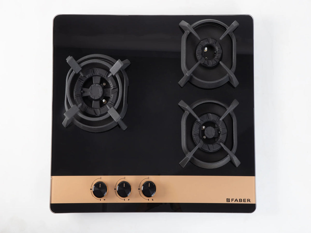 Faber Utopia HT-603 BR CI 60 cm Built-In Gas Hob – 3 Brass Burners, Flame Failure Safety & Auto-Ignition-4
