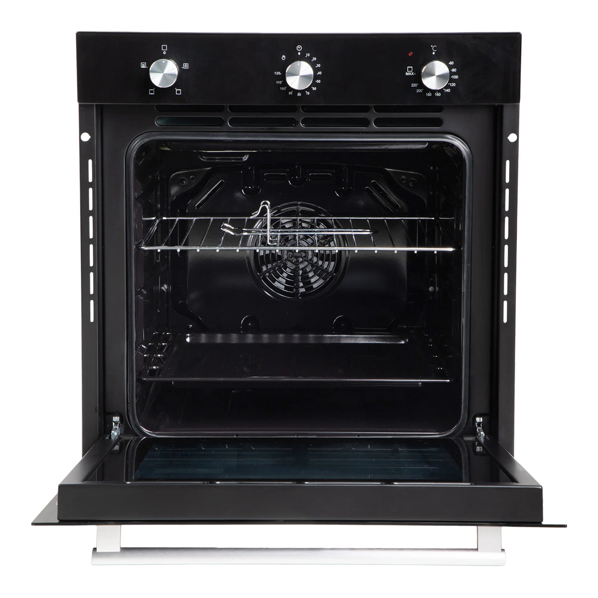 Faber FBIO 80L 4F BK Built-in Oven – 80L Black Glass, 4 Cooking Functions, Push/Pull Knob Control, Mechanical Timer, Convection Cooking, Energy Efficient-6