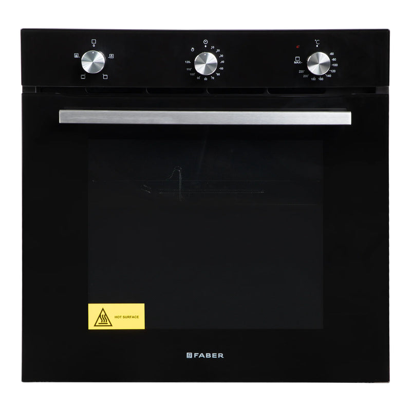 Faber FBIO 80L 4F BK Built-in Oven – 80L Black Glass, 4 Cooking Functions, Push/Pull Knob Control, Mechanical Timer, Convection Cooking, Energy Efficient-5