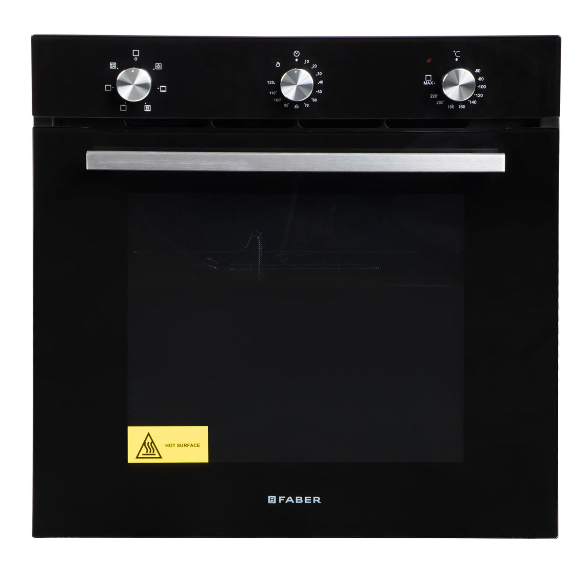 Faber FBIO 80L 6F BK Built-in Oven – 80L Black Glass, 6 Cooking Functions, Touch + Push/Pull Knob Control, Convection & Grill Cooking, Energy Efficient-3