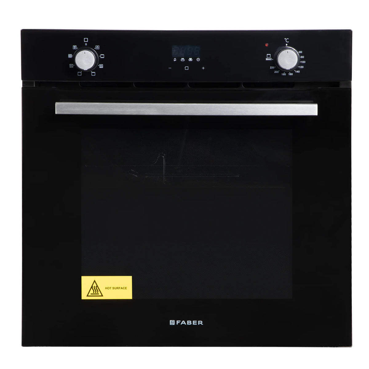 Faber FBIO 80L 8F BK Built-in Oven – 80L Black Glass, 8 Cooking Functions, Push/Pull Knob Control, Digital Timer, Convection & Grill Cooking, Energy Efficient-2