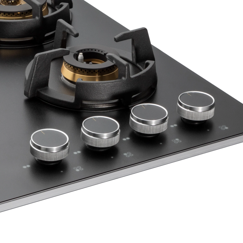 KAFF MSM 604 / MSM 604X – Built-In Hob, 4 Full Brass High Efficiency Burners with FFD, Thick Premium Frosted Black Glass-6