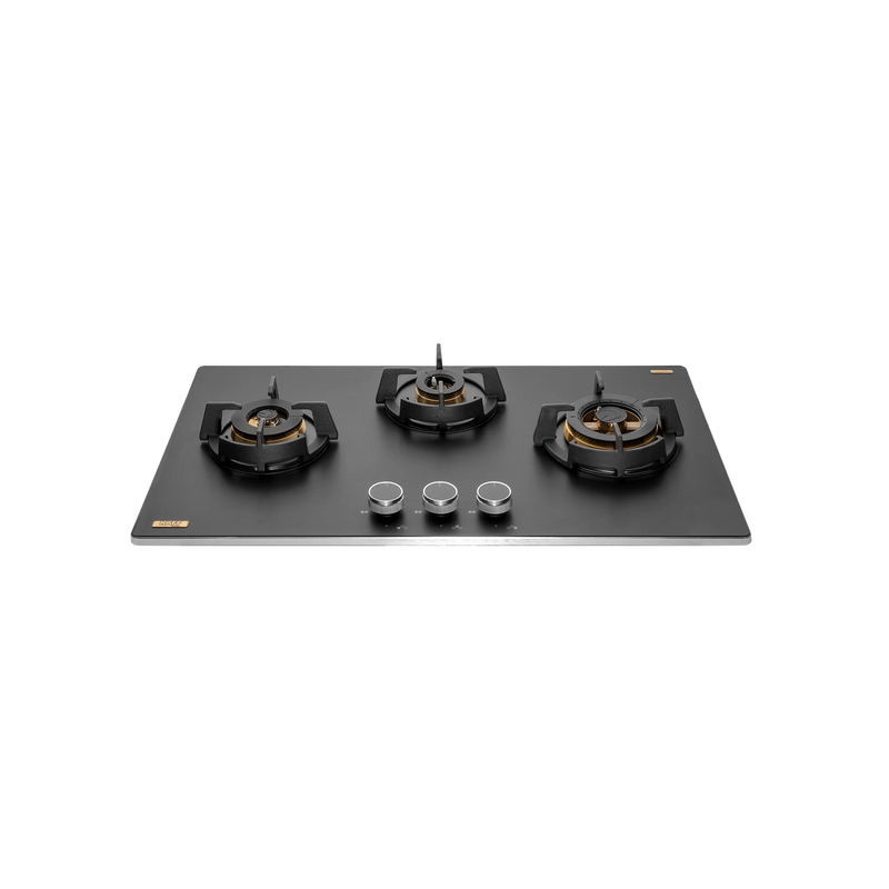 KAFF MSM 783 / MSM 783X - 3 Full Brass High Efficiency Burners Built-In Hob, FFD, Decorative SS Moulded Strip-3