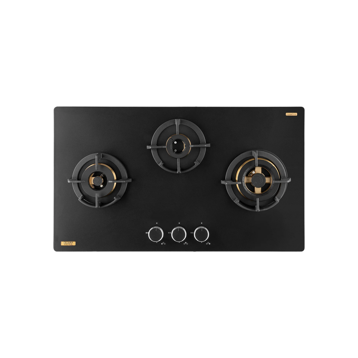 KAFF MSM 783 / MSM 783X - 3 Full Brass High Efficiency Burners Built-In Hob, FFD, Decorative SS Moulded Strip-4