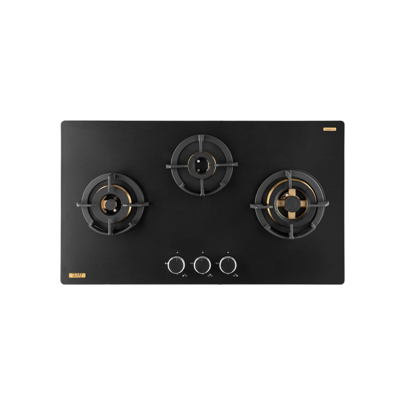 KAFF MSM 783 / MSM 783X - 3 Full Brass High Efficiency Burners Built-In Hob, FFD, Decorative SS Moulded Strip-4