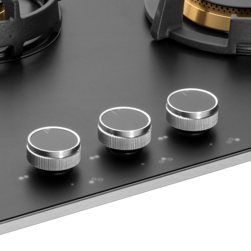 KAFF MSM 783 / MSM 783X - 3 Full Brass High Efficiency Burners Built-In Hob, FFD, Decorative SS Moulded Strip-6