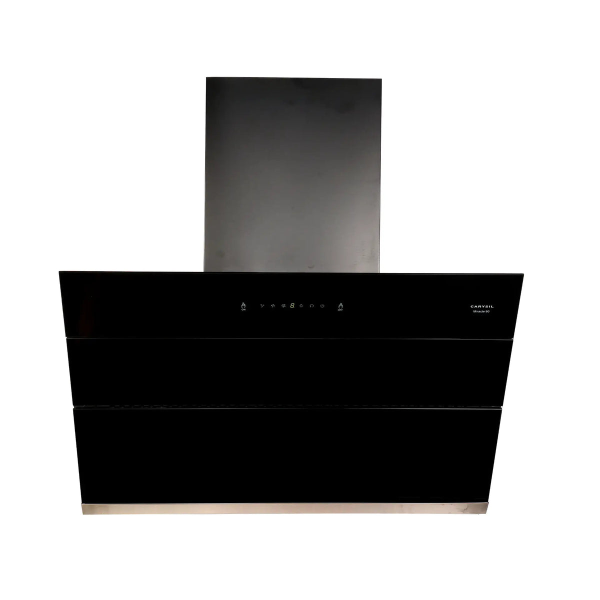 Carysil Miracle BLDC Chimney (60 cm / 90 cm) | 1350 m³/hr Suction | Filterless Auto-Clean | Motion Sensor & Touch Control | Black Glass Kitchen Chimney-1