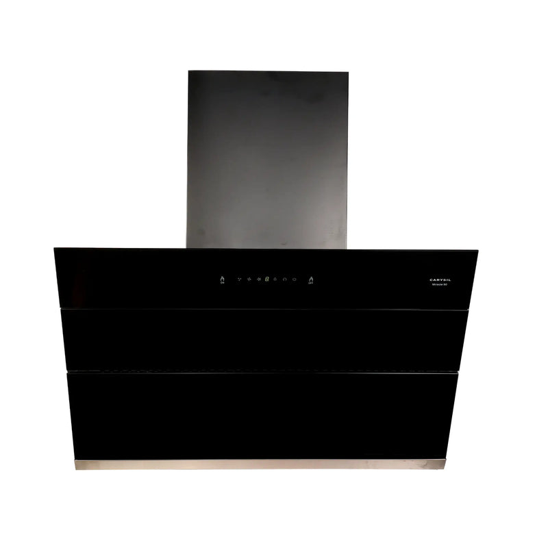 Carysil Miracle BLDC Chimney (60 cm / 90 cm) | 1350 m³/hr Suction | Filterless Auto-Clean | Motion Sensor & Touch Control | Black Glass Kitchen Chimney-1