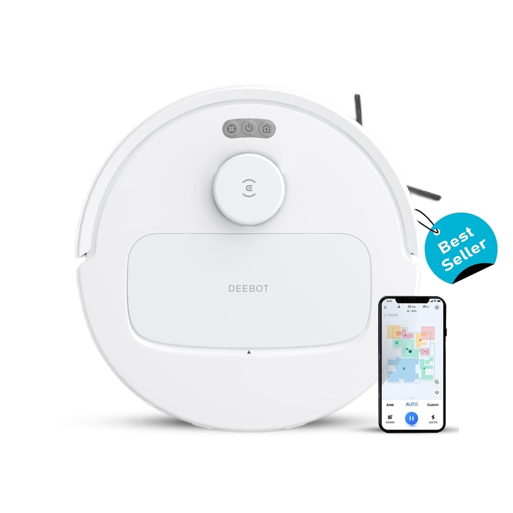 ECOVACS DEEBOT N30 Robot Vacuum Cleaner & Mop (White) – 10000Pa Suction, 300 Min Runtime, TrueMapping Navigation, ZeroTangle 2.0, App Control-4