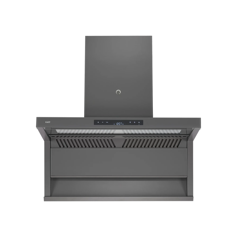 KAFF Newbury 90 DC 90 cm Auto Clean Wall Chimney (Grey Glass Design)-5